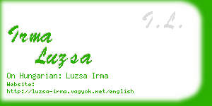 irma luzsa business card